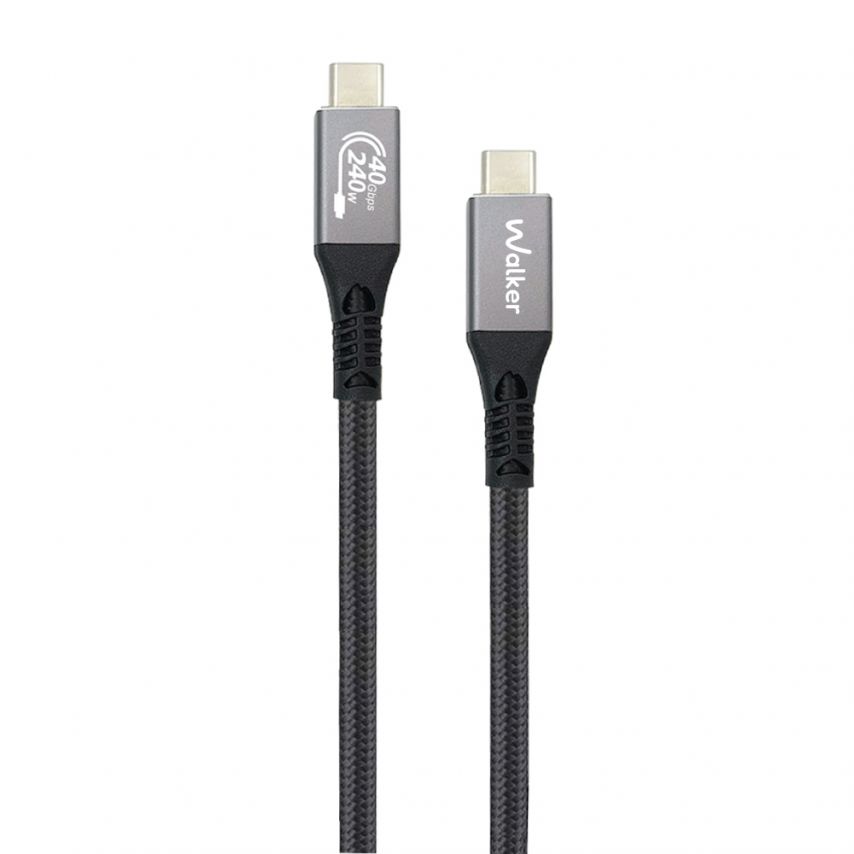 Câble WALKER C995 240W Thunderbolt4 Type-C vers Type-C noir