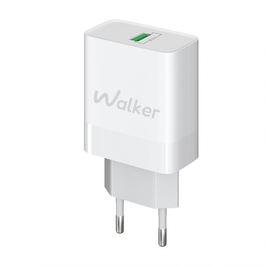 Netzladegerät (Adapter) WALKER WH-35 1USB / QC3.0 / 3A / 18W weiß