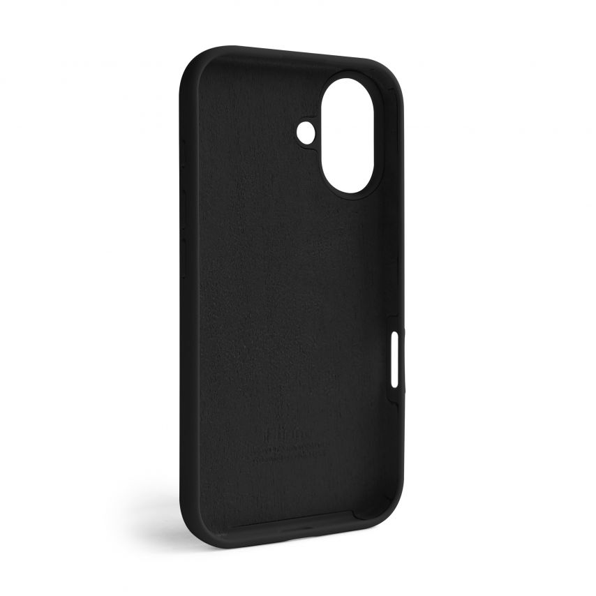 Hülle Full Silicone für Apple iPhone 16 schwarz (18) (ohne Logo)