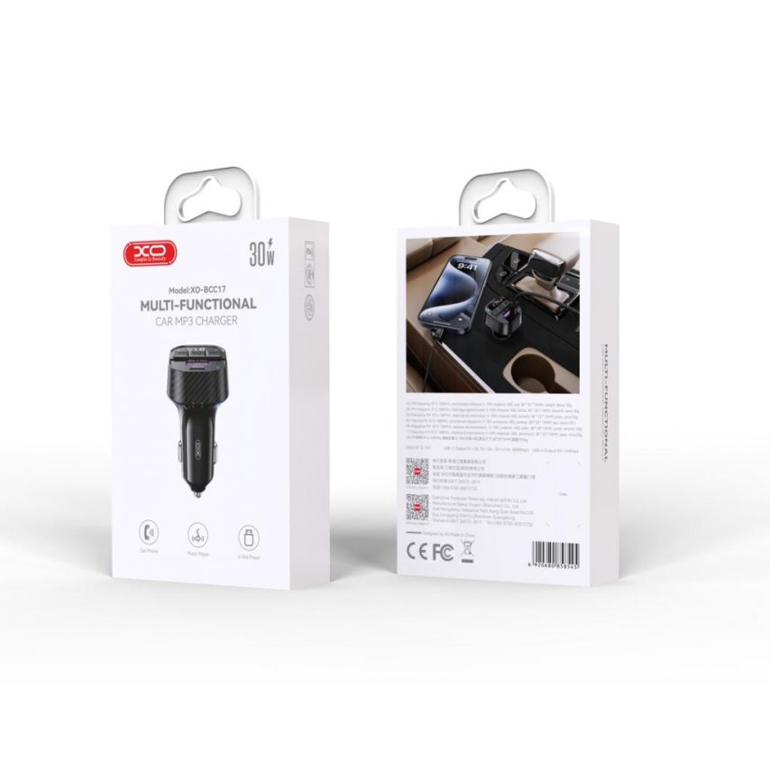 Autoladegerät (Adapter) - FM-Transmitter XO BCC17 PD / 30W schwarz