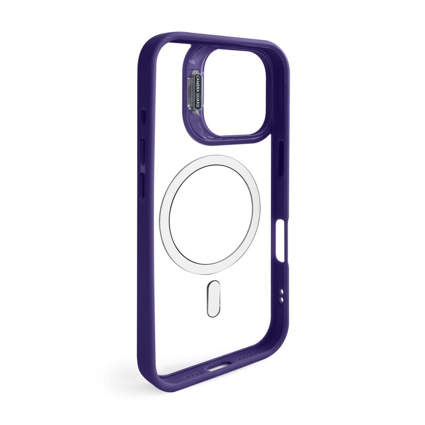 Hülle mit MagSafe für Apple iPhone 16 mit Ständer und Kameraschutz violet (02)