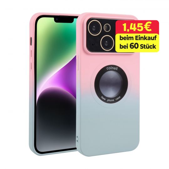 Farbvelauf Hülle mit MagSage für Apple iPhone 11 Pro Max rosa / grau (1)