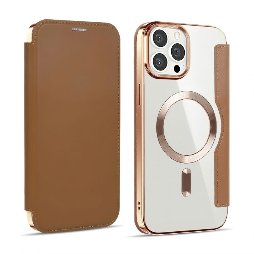 Flip Case with MagSafe for Apple iPhone 13 Pro Max brown gold (4)