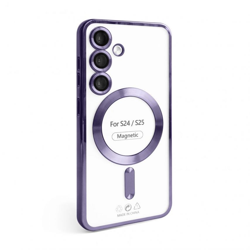 Coque avec MagSafe pour Samsung Galaxy S24/S921 (2024), S25/S931 (2025) violet (11)
