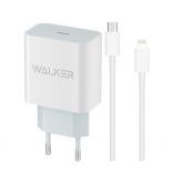 Network Charger (Adapter) WALKER WH-39 PD / 3A / 20W white + Data Сable Type-C to Lightning 20W - Buy for 7.00 € in Germany