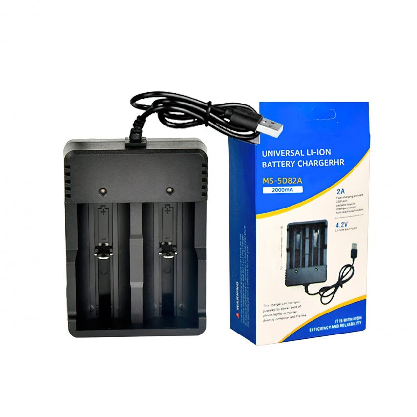 Accumulator Charger MS-5D82A for 2 slots black