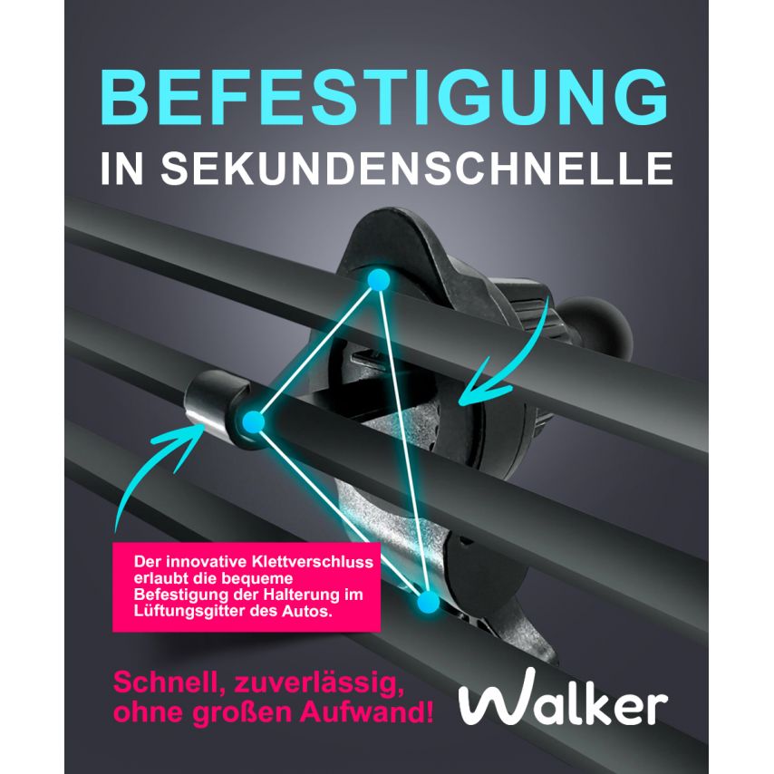 Magnetic Car Holder WALKER CX-033 grey