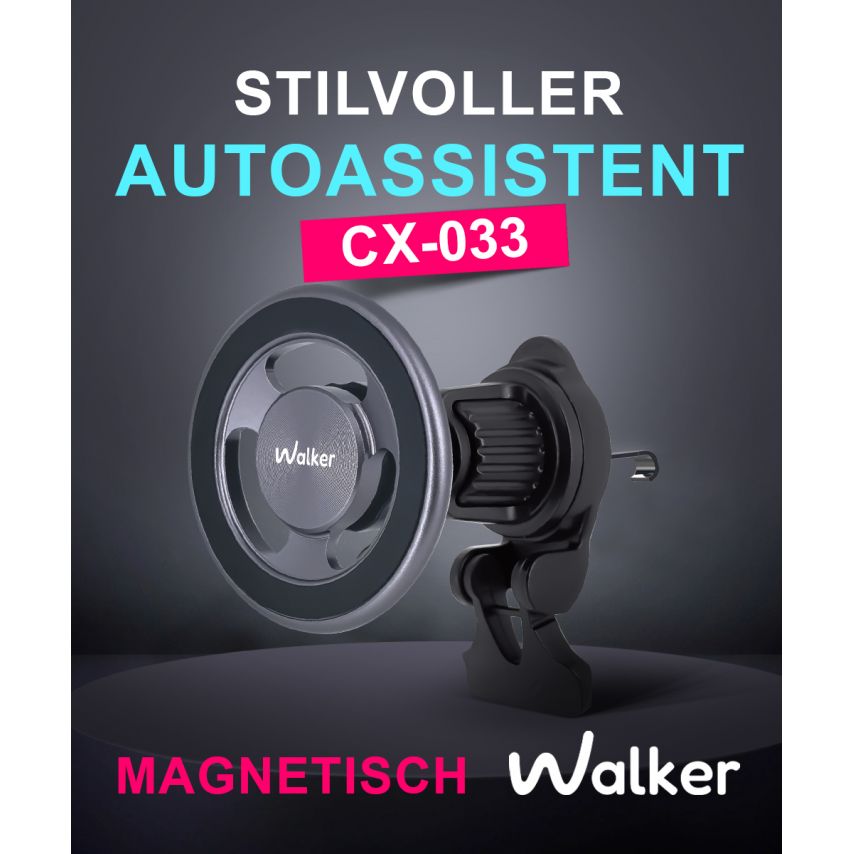 Magnetic Car Holder WALKER CX-033 grey