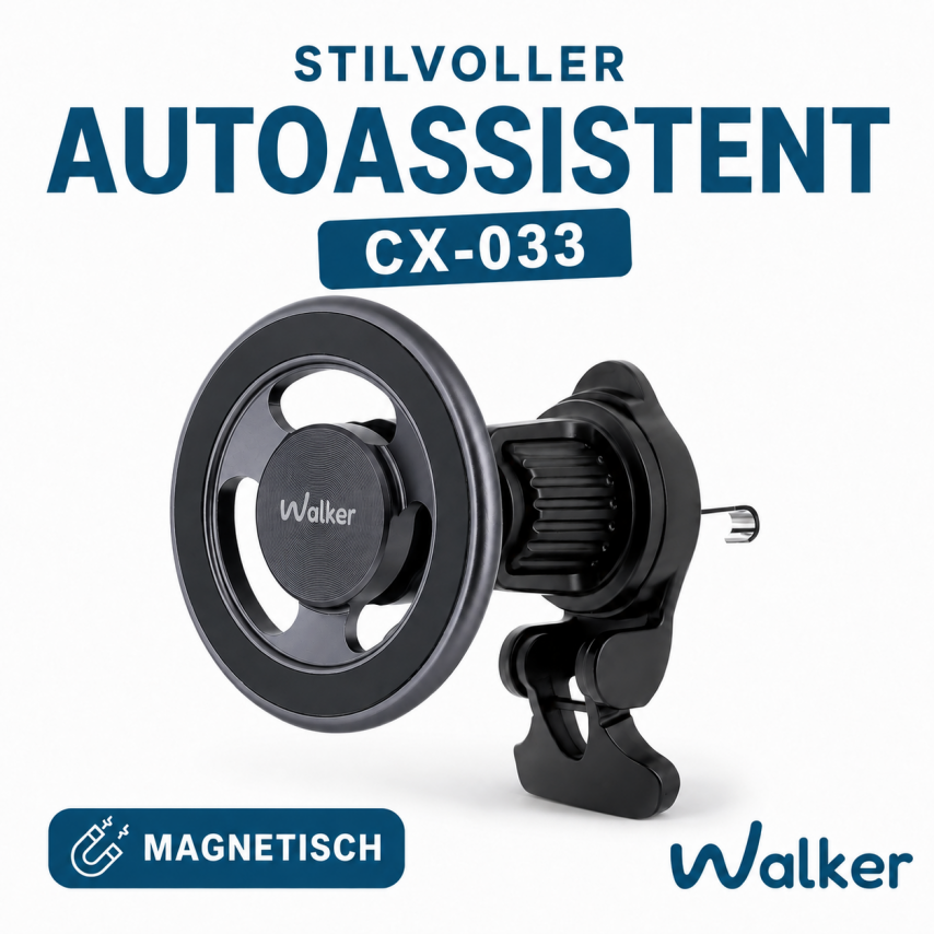 Magnetische Autohalterung WALKER CX-033 grau
