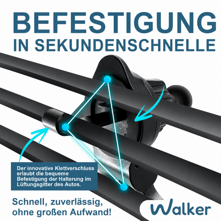 Magnetische Autohalterung WALKER CX-033 grau