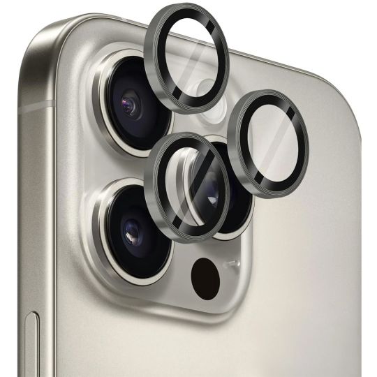 Vitre de protection caméra CD LINE pour Apple iPhone 16 Pro naturel