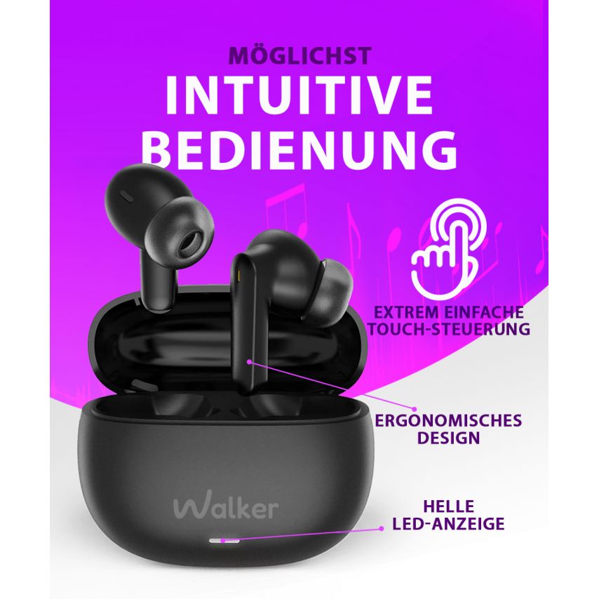 Bluetooth Headphones WALKER WTS-67 ANC+ENC white