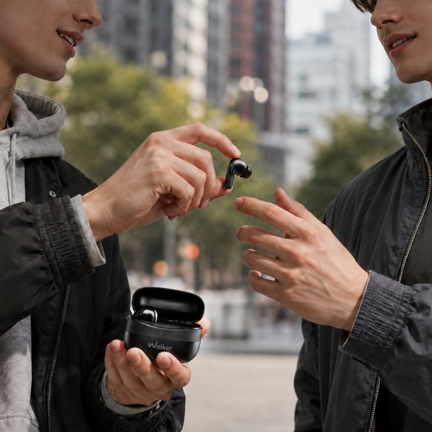 Bluetooth Earphones WALKER WTS-39 ENC black