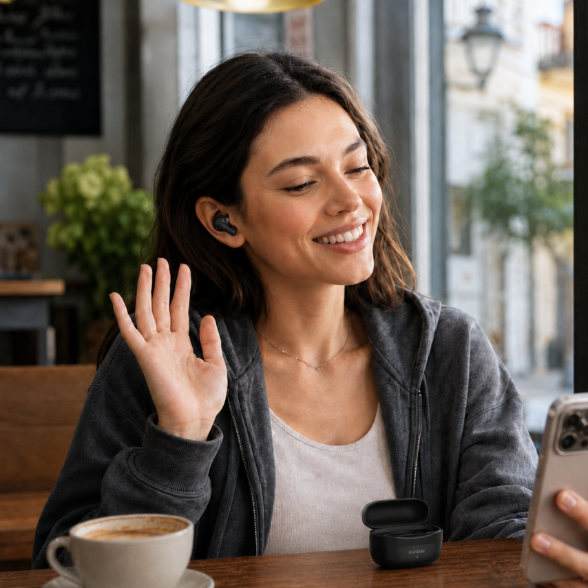 Bluetooth Earphones WALKER WTS-39 ENC black
