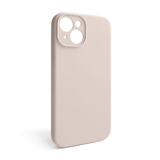Hülle Full Silicone für Apple iPhone 15 grey pink (73) mit Kameraschutz (ohne Logo)