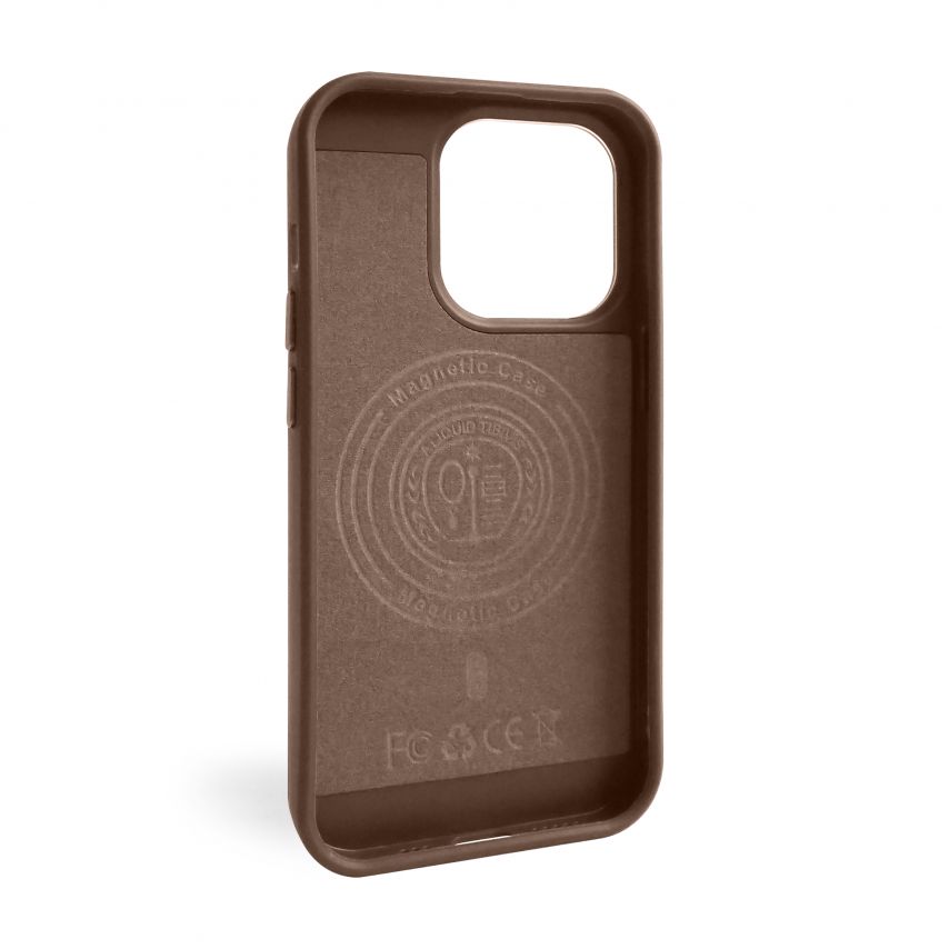 Coque Texturée avec MagSafe pour Apple iPhone 13 Pro marron (02)