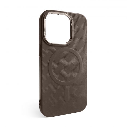 Coque Texturée avec MagSafe pour Apple iPhone 13 Pro marron (02)