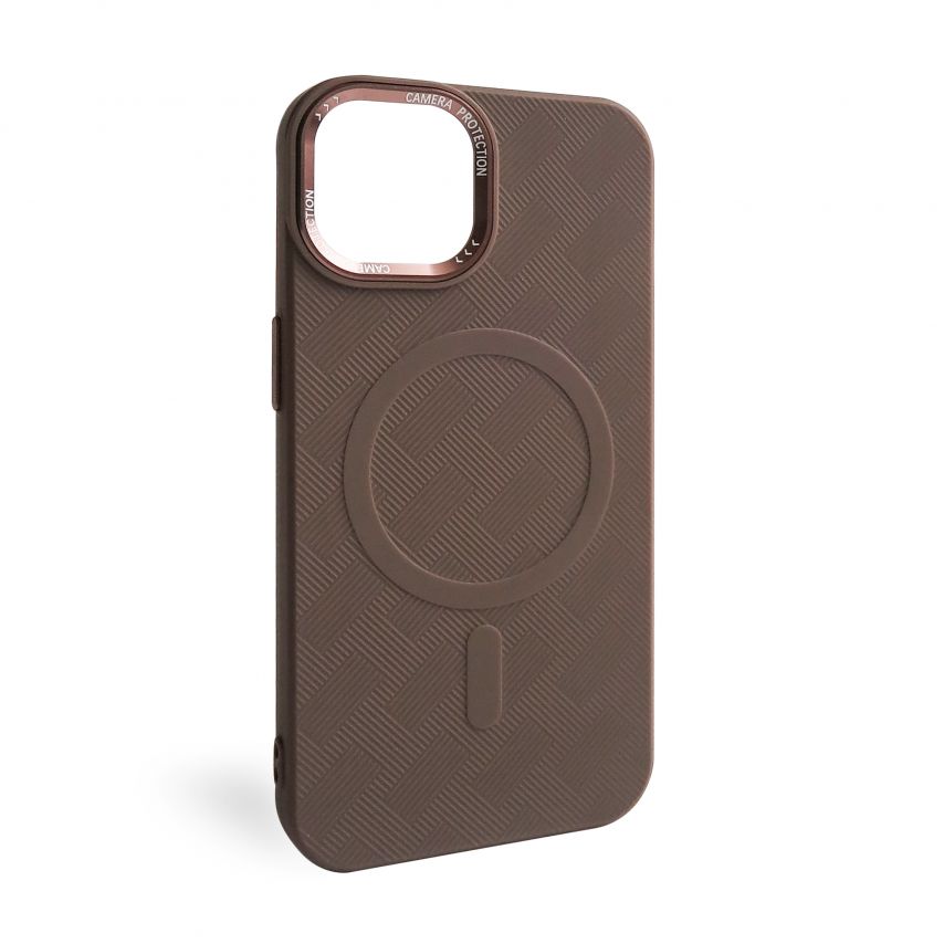 Coque Texturée avec MagSafe pour Apple iPhone 12, 12 Pro marron (02)