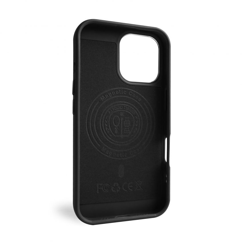 Texturierte Hülle mit MagSafe für Apple iPhone 16 black (03)