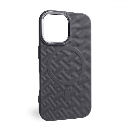 Texturierte Hülle mit MagSafe für Apple iPhone 16 grey (04)