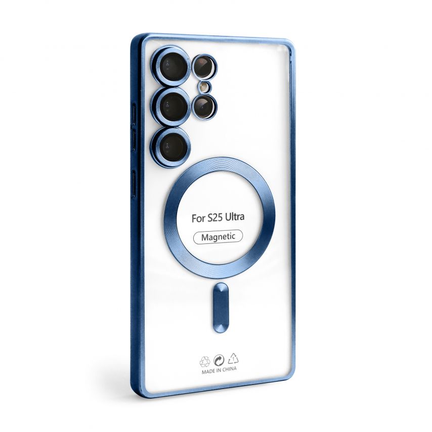 Coque avec MagSafe pour Samsung Galaxy S25 Ultra/S938 (2025) bleu (04)