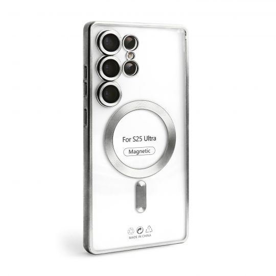 Coque avec MagSafe pour Samsung Galaxy S25 Ultra/S938 (2025) argenté (10)