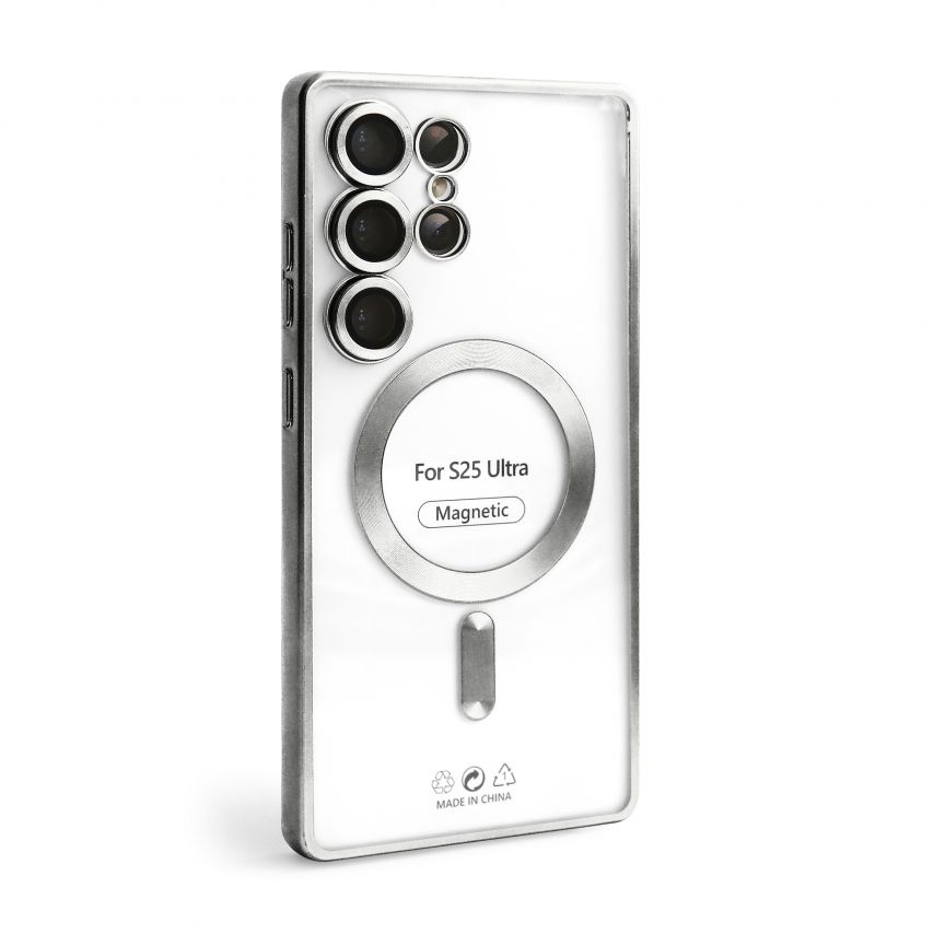 Coque avec MagSafe pour Samsung Galaxy S25 Ultra/S938 (2025) argenté (10)