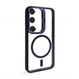 Hülle mit MagSafe für Samsung Galaxy S24/S921 (2024) mit Ständer und Kameraschutz violet (02)