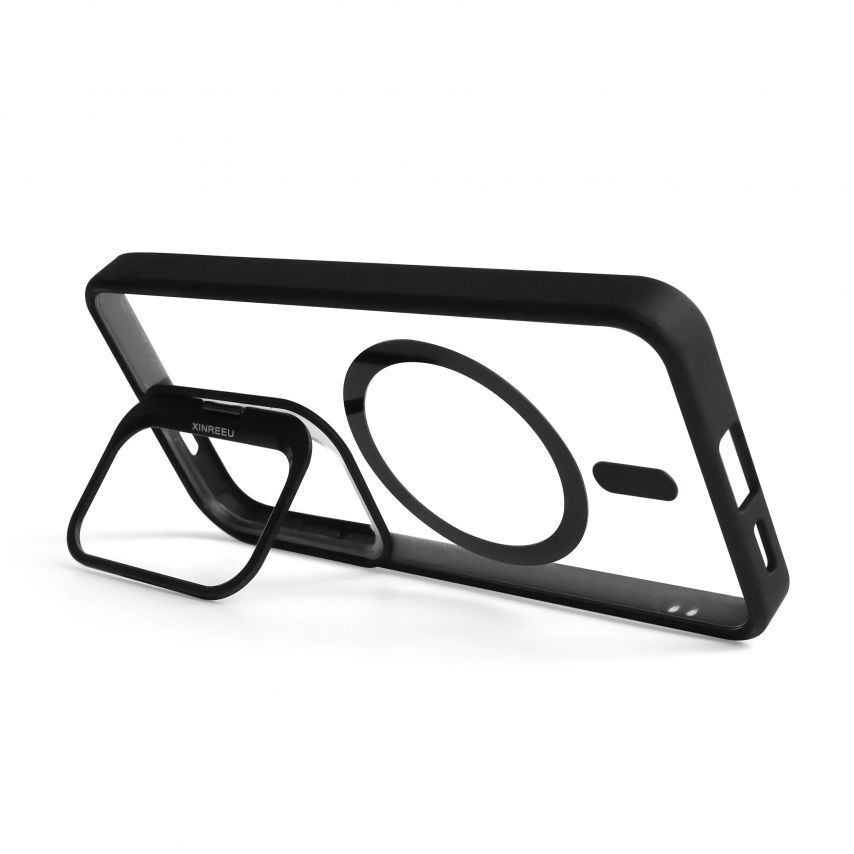 Case with MagSafe for Samsung Galaxy S25/S931 (2025) with stand and camera protection black (03)