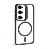 Case with MagSafe for Samsung Galaxy S25/S931 (2025) with stand and camera protection light grey (06)