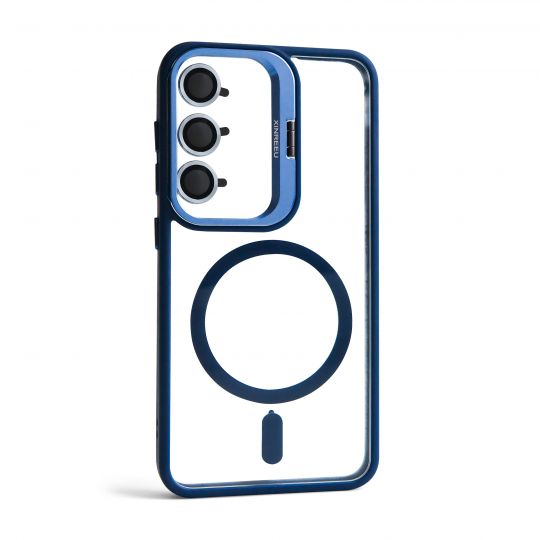 Case with MagSafe for Samsung Galaxy S25/S931 (2025) with stand and camera protection dark blue (04) - Buy for 5.90 € in Germany