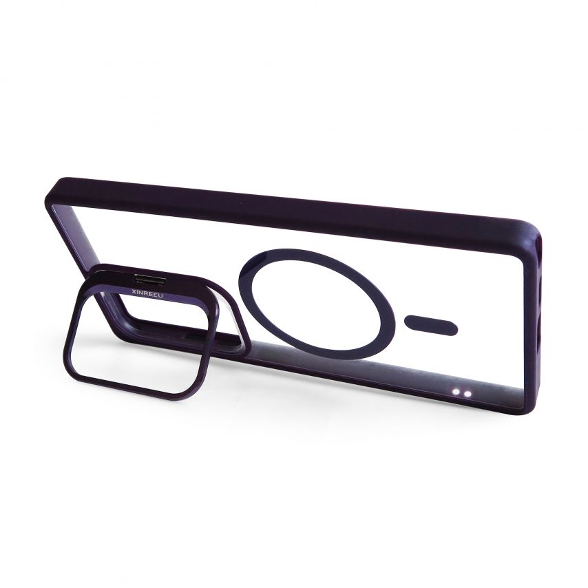 Case with MagSafe for Samsung Galaxy S25 Ultra/S938 (2025) with stand and camera protection violet (02)