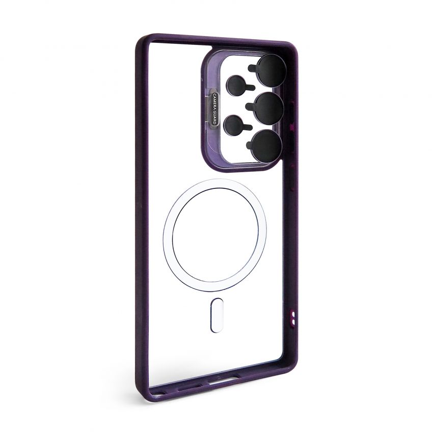 Case with MagSafe for Samsung Galaxy S25 Ultra/S938 (2025) with stand and camera protection violet (02)
