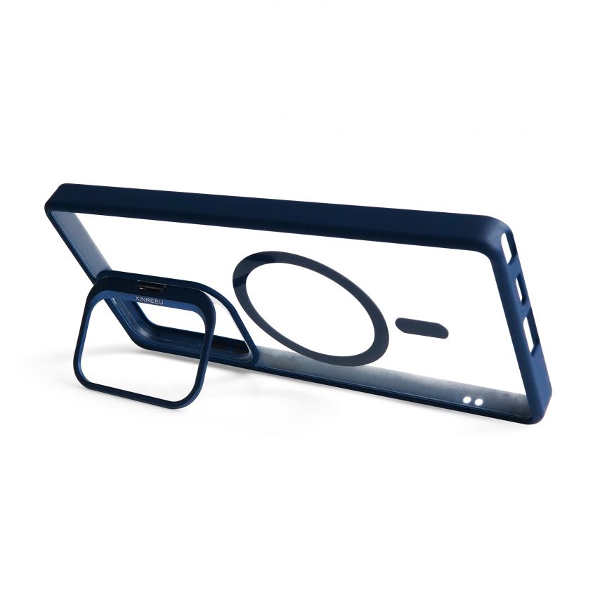 Case with MagSafe for Samsung Galaxy S25 Ultra/S938 (2025) with stand and camera protection dark blue (04)