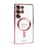 Coque avec MagSafe pour Samsung Galaxy S25 Ultra/S938 (2025) rose d'or (06)