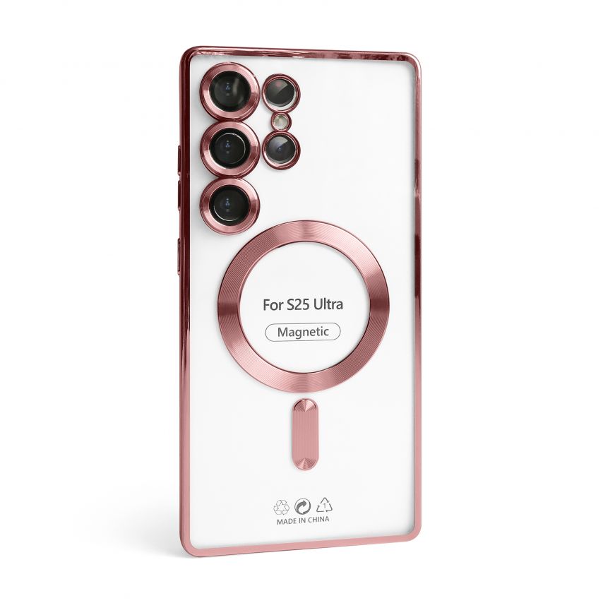 Coque avec MagSafe pour Samsung Galaxy S25 Ultra/S938 (2025) rose d'or (06)