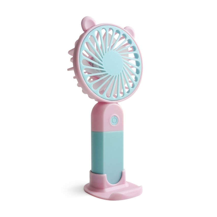 Ventilateur portable Y‑19 400mAh bleu/rose