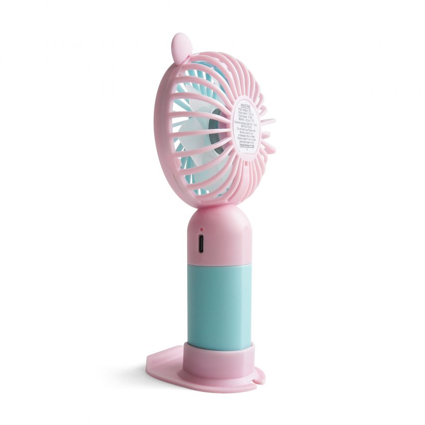Ventilateur portable Y‑19 400mAh bleu/rose