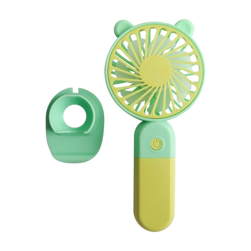 Ventilateur portable Y‑19 400mAh jaune/menthe
