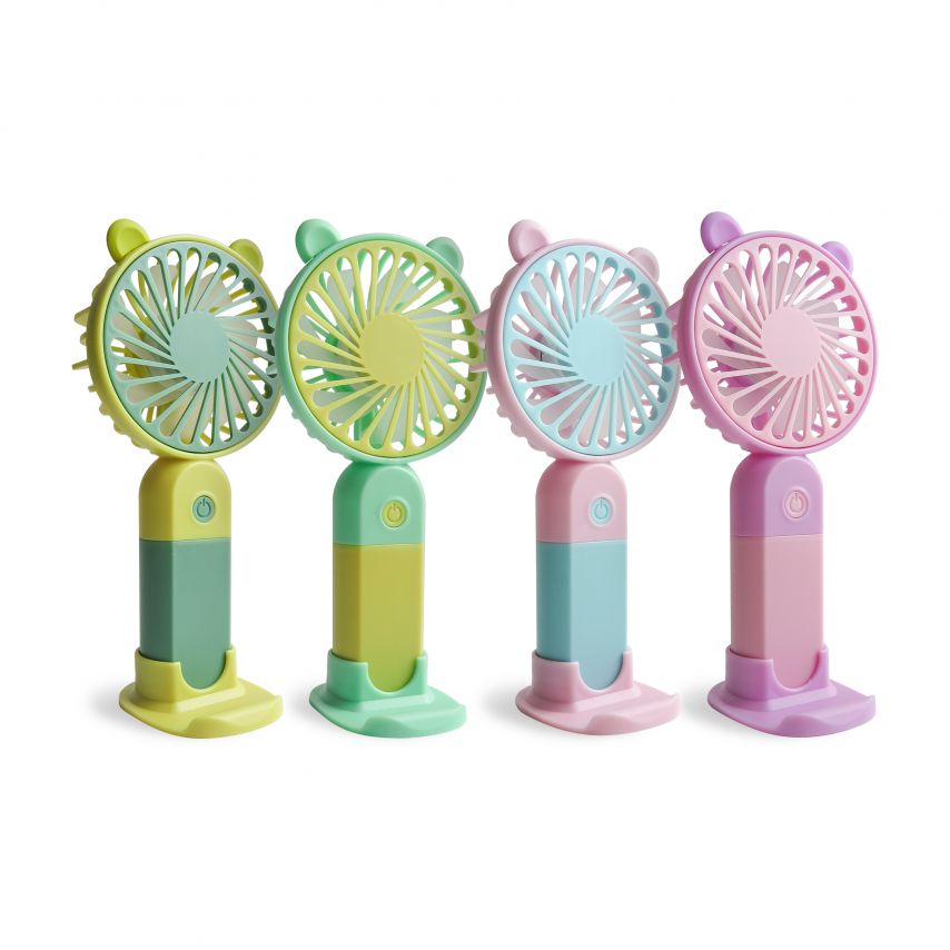 Ventilateur portable Y‑19 400mAh rose/violet