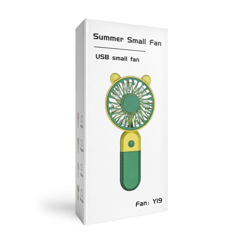 Ventilateur portable Y‑19 400mAh vert/jaune