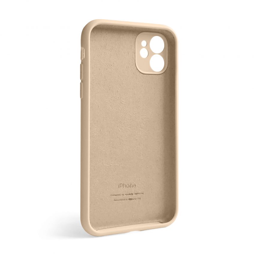 Hülle Full Silicone für Apple iPhone 12 desert gold (76) mit Kameraschutz (ohne Logo)