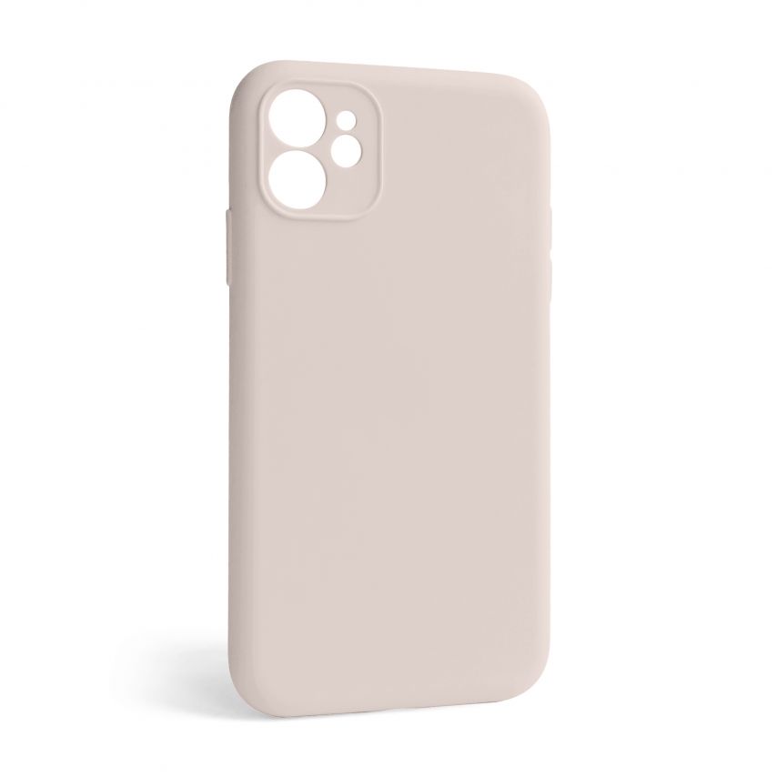 Case Full Silicone for Apple iPhone 12 grey pink (73) with camera protection (without logo)