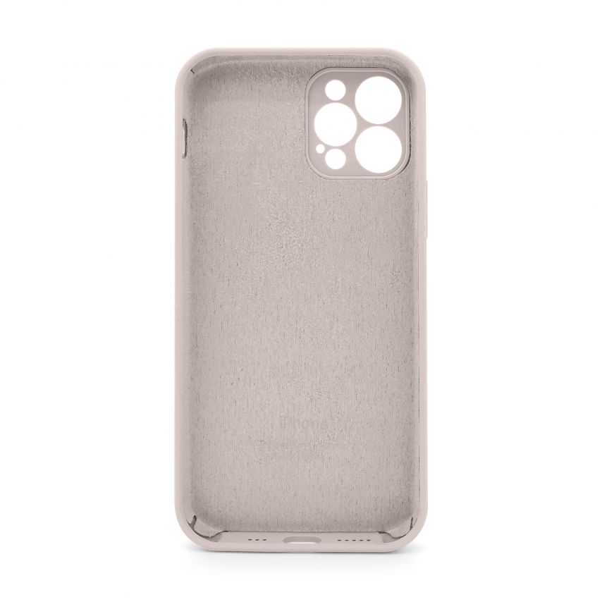 Case Full Silicone for Apple iPhone 12 Pro grey pink (73) with camera protection (without logo)