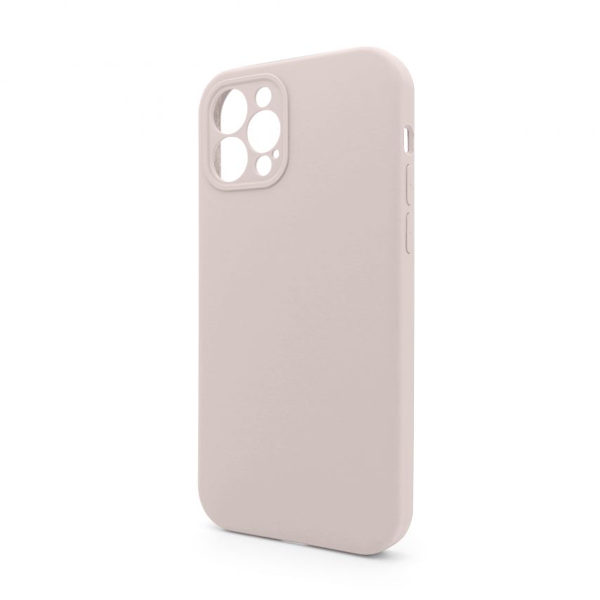 Case Full Silicone for Apple iPhone 12 Pro grey pink (73) with camera protection (without logo)