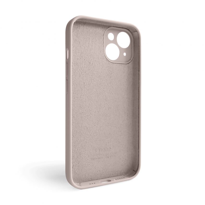 Case Full Silicone for Apple iPhone 14 grey pink (73) with camera protection (without logo)