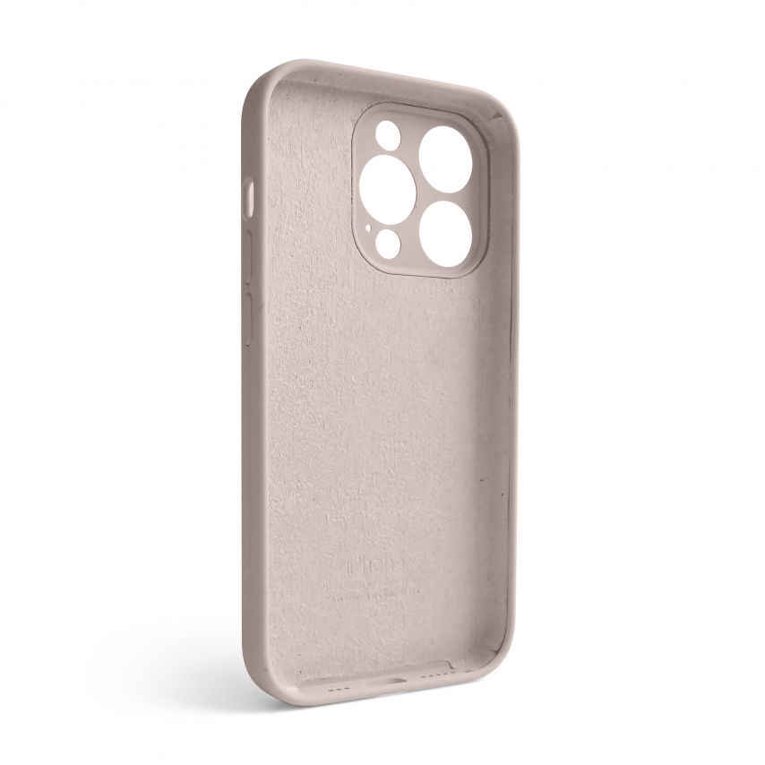 Hülle Full Silicone für Apple iPhone 14 Pro grey pink (73) mit Kameraschutz (ohne Logo)