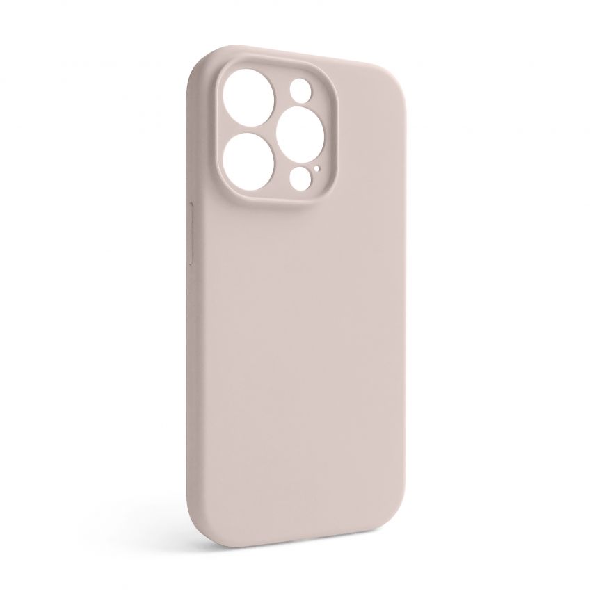 Hülle Full Silicone für Apple iPhone 14 Pro grey pink (73) mit Kameraschutz (ohne Logo)