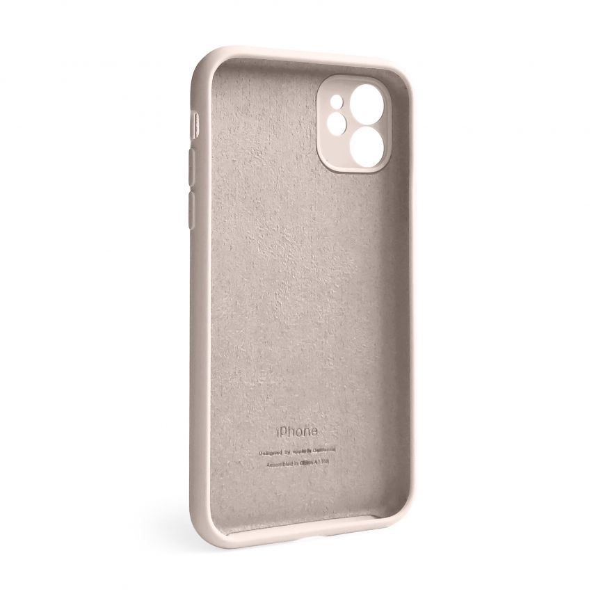Case Full Silicone for Apple iPhone 11 grey pink (73) with camera protection (without logo)