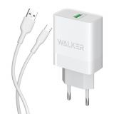 МЗП адаптер WALKER WH-35 1USB / QC3.0 / 3A / 18W + Type-C white